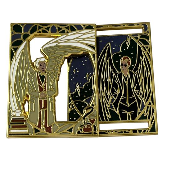 OwlCrate Exclusive Perfect Pairings Enamel Slider Pin 8 of 12 Good Omens NEW - Picture 3 of 7